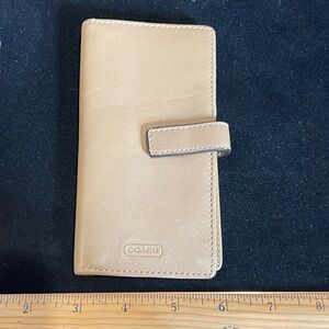 Vintage Coach Beige Leather Card wallet